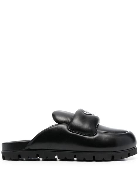 prada fabric clogs|prada lug sole padded mules.